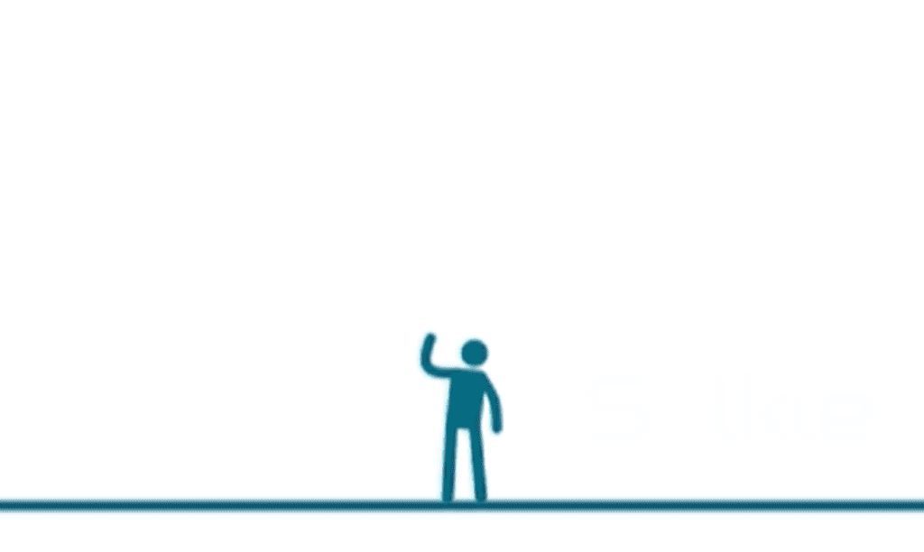 Zwaaiende stickman